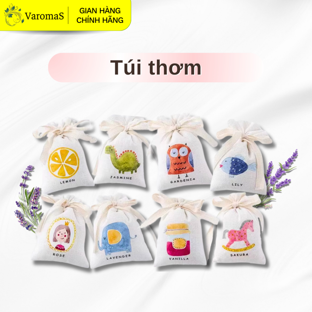 Túi thơm khử mùi thiên nhiên tủ quần áo giày dép chống côn trùng thư giãn dễ chịu TT02