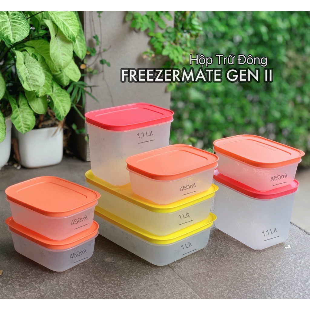 Bộ 8 Hộp Trữ Đông Bông Tuyết Tupperware Freezemate Fullbox Chính Hãng ...