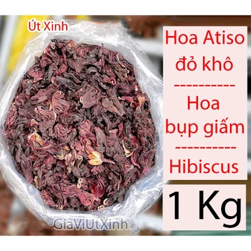 HOA ATISO ĐỎ KHÔ (NGUYÊN BÔNG) 500G- 1KG - HOA BỤP GIẤM- HIBISCUS