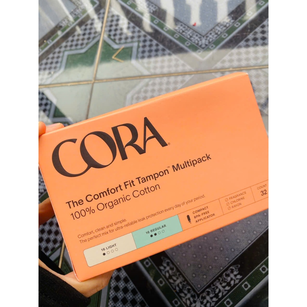 Băng vệ sinh Cora Organic Cotton Tampons 32 ống