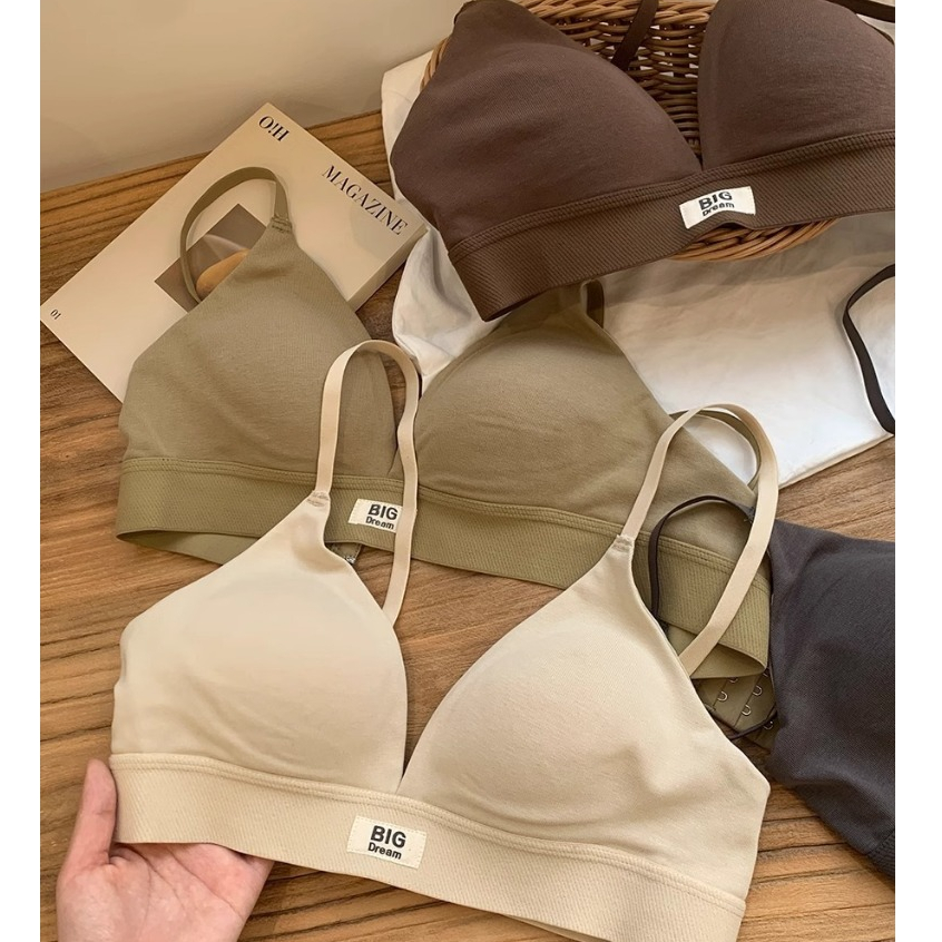Áo ngực nữ không gọng cotton cao cấp thoáng mát đệm mút tam giác Châu Âu gợi cảm sexy LANIXA A310