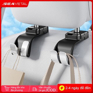 SEAMETAL Giá Đỡ Đầu Ô Tô Móc Cao Cấp ABS Ghế Sau Treo Móc Kép 20KG Lớn Chịu Lực Đa Năng