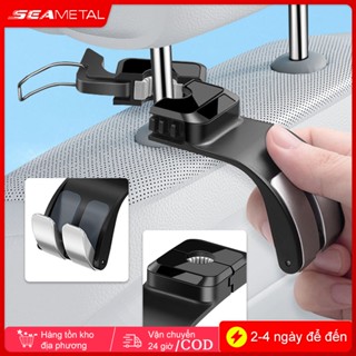 SEAMETAL Giá Đỡ Đầu Ô Tô Móc Cao Cấp ABS Ghế Sau Treo Móc Kép 20KG Lớn Chịu Lực Đa Năng