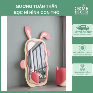 Gương Toàn Thân Bọc Nỉ Hình Con Thỏ Decor nhà cửa, phòng ngủ Elite Homes