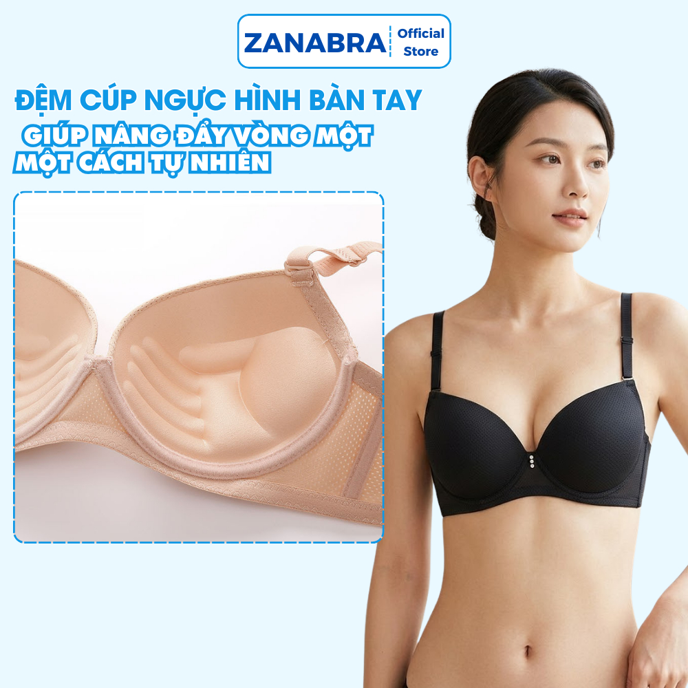 [ Deal Shock ] Áo Ngực Có Gọng Nâng Ngực Tạo Khe, Áo Ngực Nữ Đúc Su Cao Cấp Có Lỗ Thông Hơi Thoáng Khí ZANABRA A031