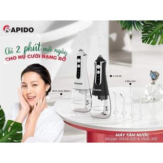 Máy Tăm Nước Cầm Tay Rapido RWB300 Công nghệ Đức, Lực Nước Mạnh Sạch Mảng Bám Tiện Lợi Du Lịch Chính Hãng BH 12 tháng
