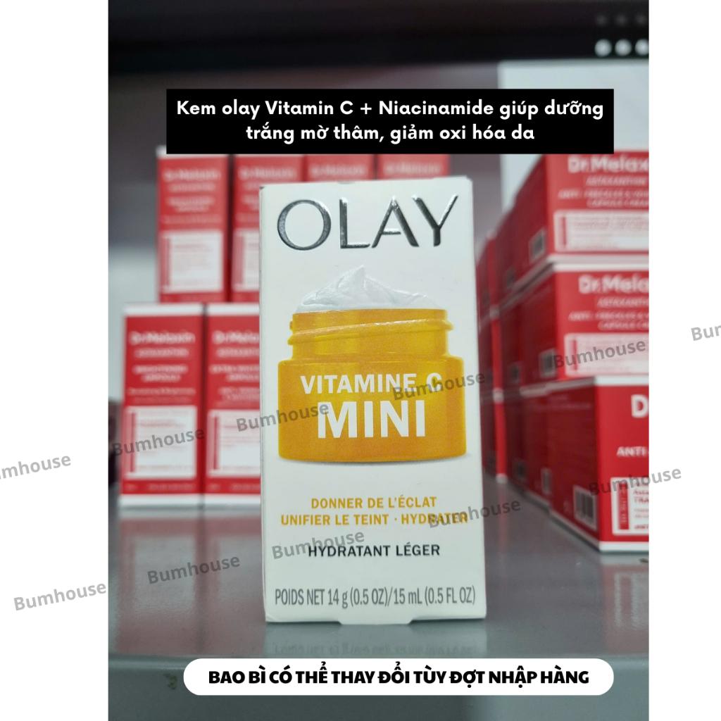Kem Dưỡng Trắng Da, Giảm Thâm OLAY Vitamin C Hydrating Moisturizer Mini 15ml