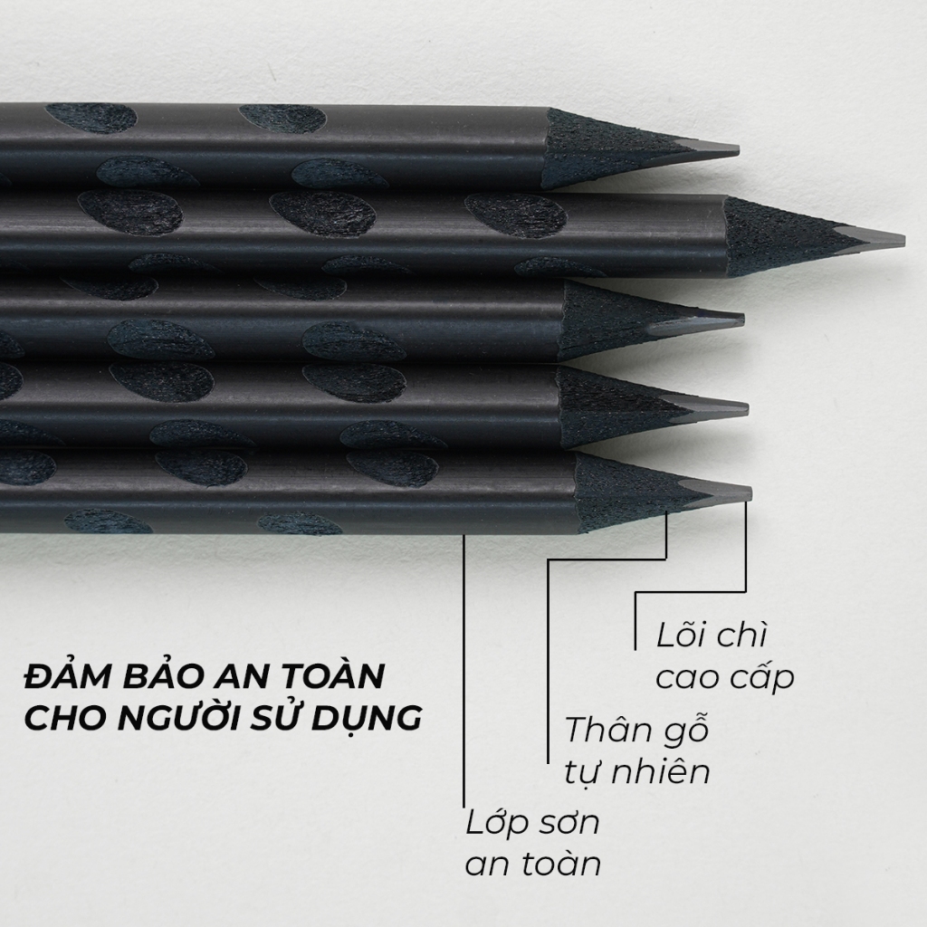 Hộp 10 Bút Chì NoiR Classmate Bút Chì 2B Đậm Chuẩn 2B Ngòi Chì Cứng Khó Gãy Chì Mịn Bé Tập Viết, Học Sinh Tô Trắc Nghiệm