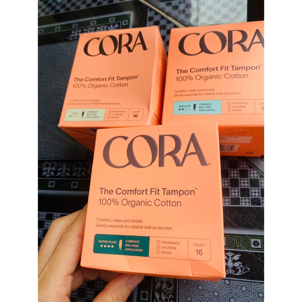 Cora Organic Cotton Tampons 16 ồng băng vệ sinh siêu thấm hút