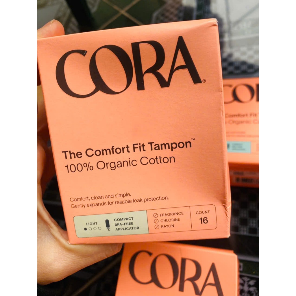 Cora Organic Cotton Tampons 16 ồng băng vệ sinh siêu thấm hút