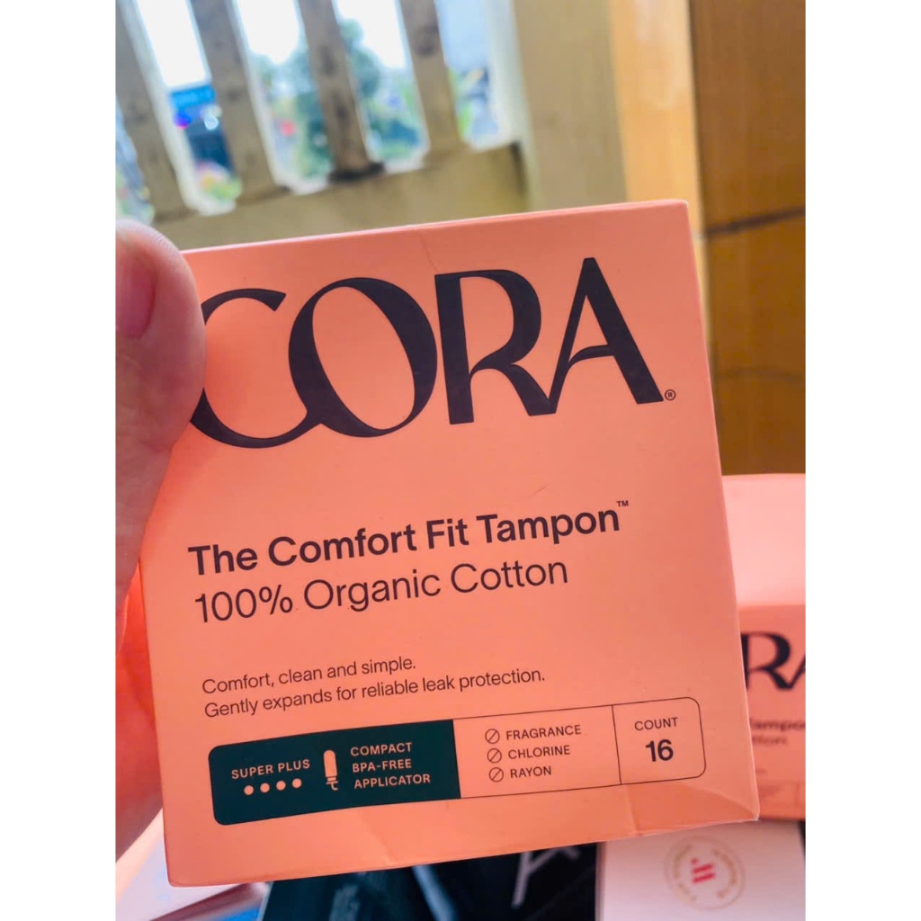 Cora Organic Cotton Tampons 16 ồng băng vệ sinh siêu thấm hút