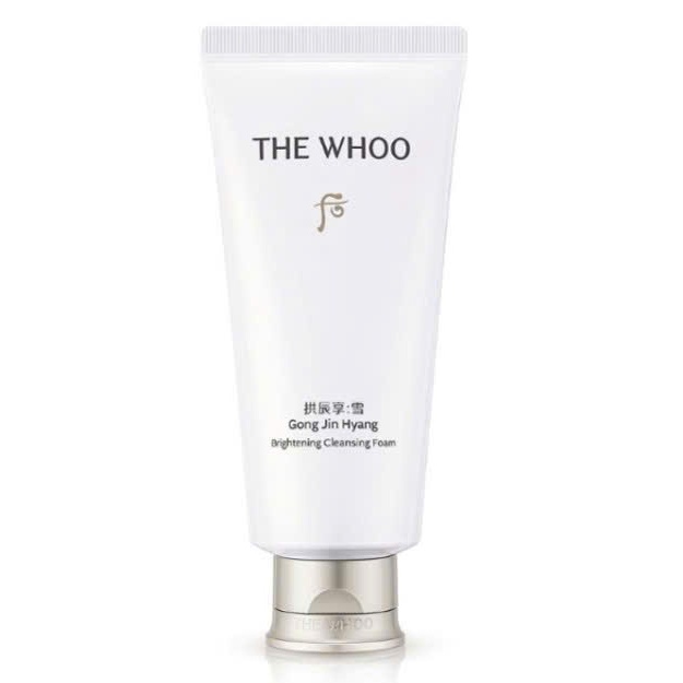 V157_ [ KÈM QUÀ] Sữa rửa mặt Whoo Gong jin Hyang Brightening cleansing foam 180ml (tuýp màu trắng)
