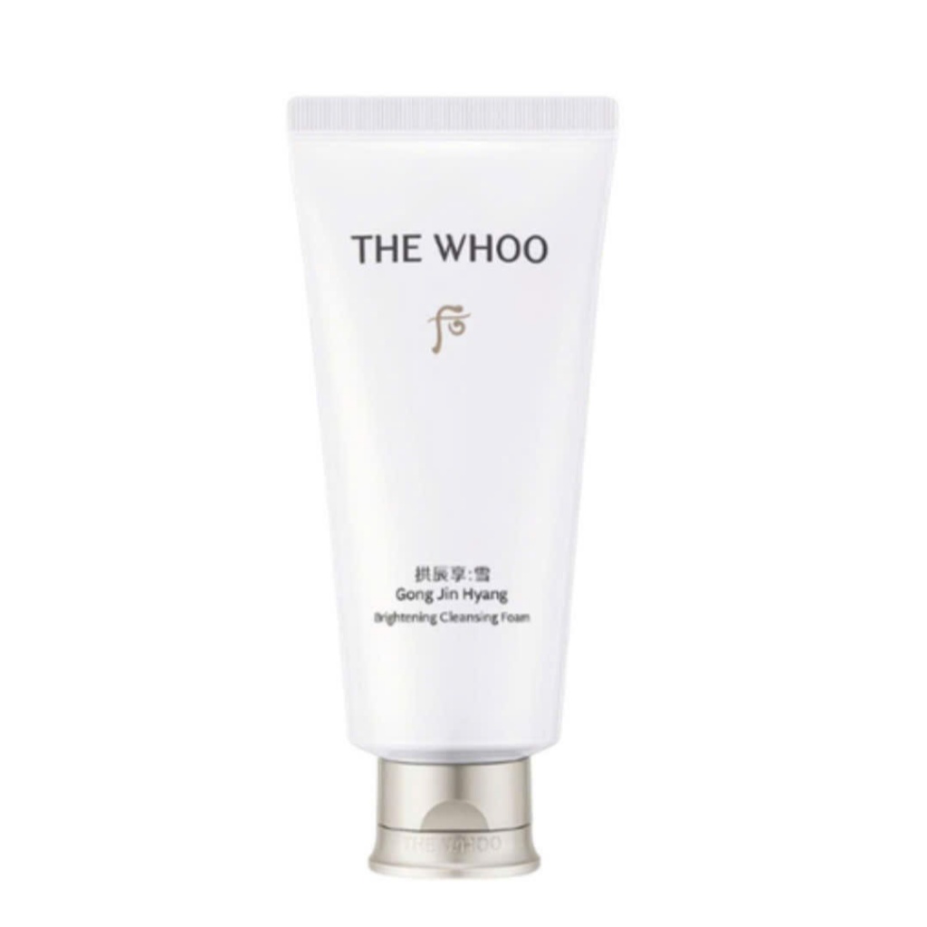 V157_ [ KÈM QUÀ] Sữa rửa mặt Whoo Gong jin Hyang Brightening cleansing foam 180ml (tuýp màu trắng)