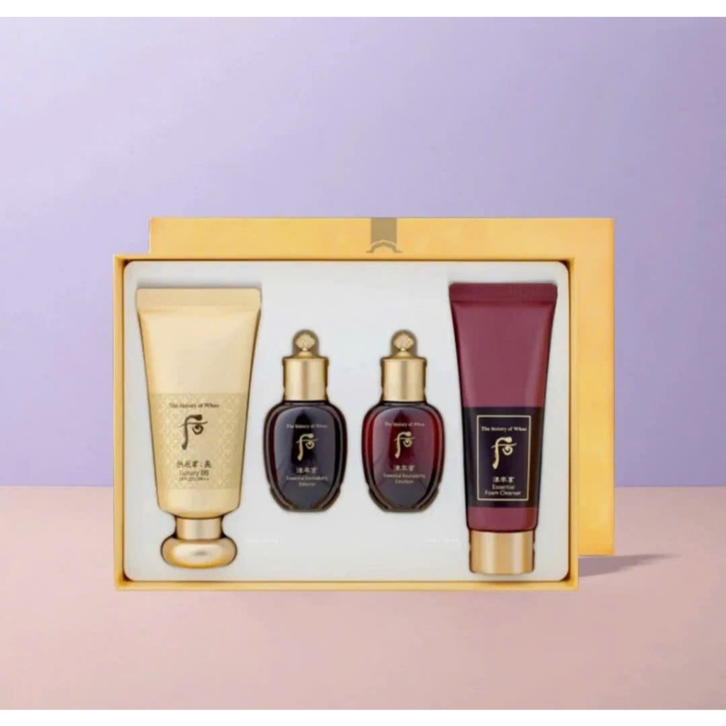 V158_ Set 4 chi tiết  kem BB Whoo vàng Gongjinhyang Luxury BB Special Set SPF20/PA++