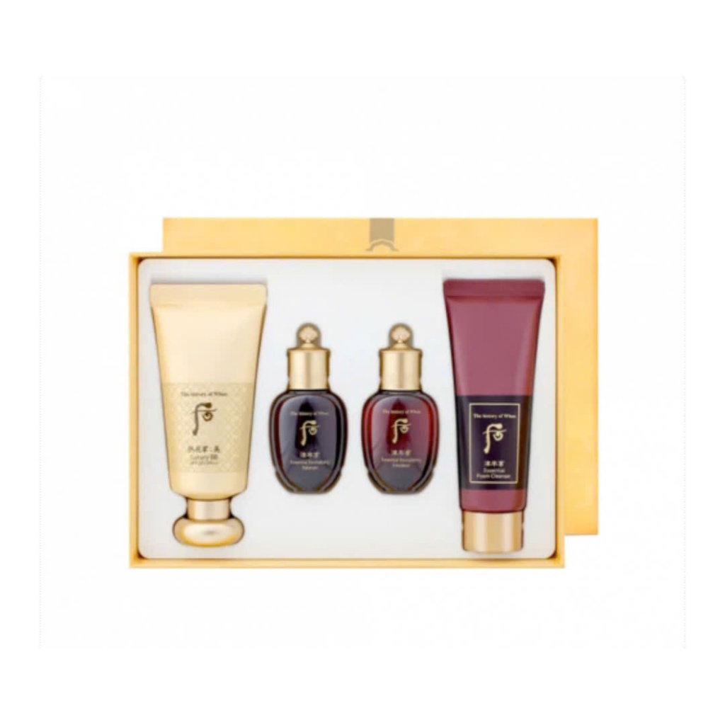 V158_ Set 4 chi tiết  kem BB Whoo vàng Gongjinhyang Luxury BB Special Set SPF20/PA++
