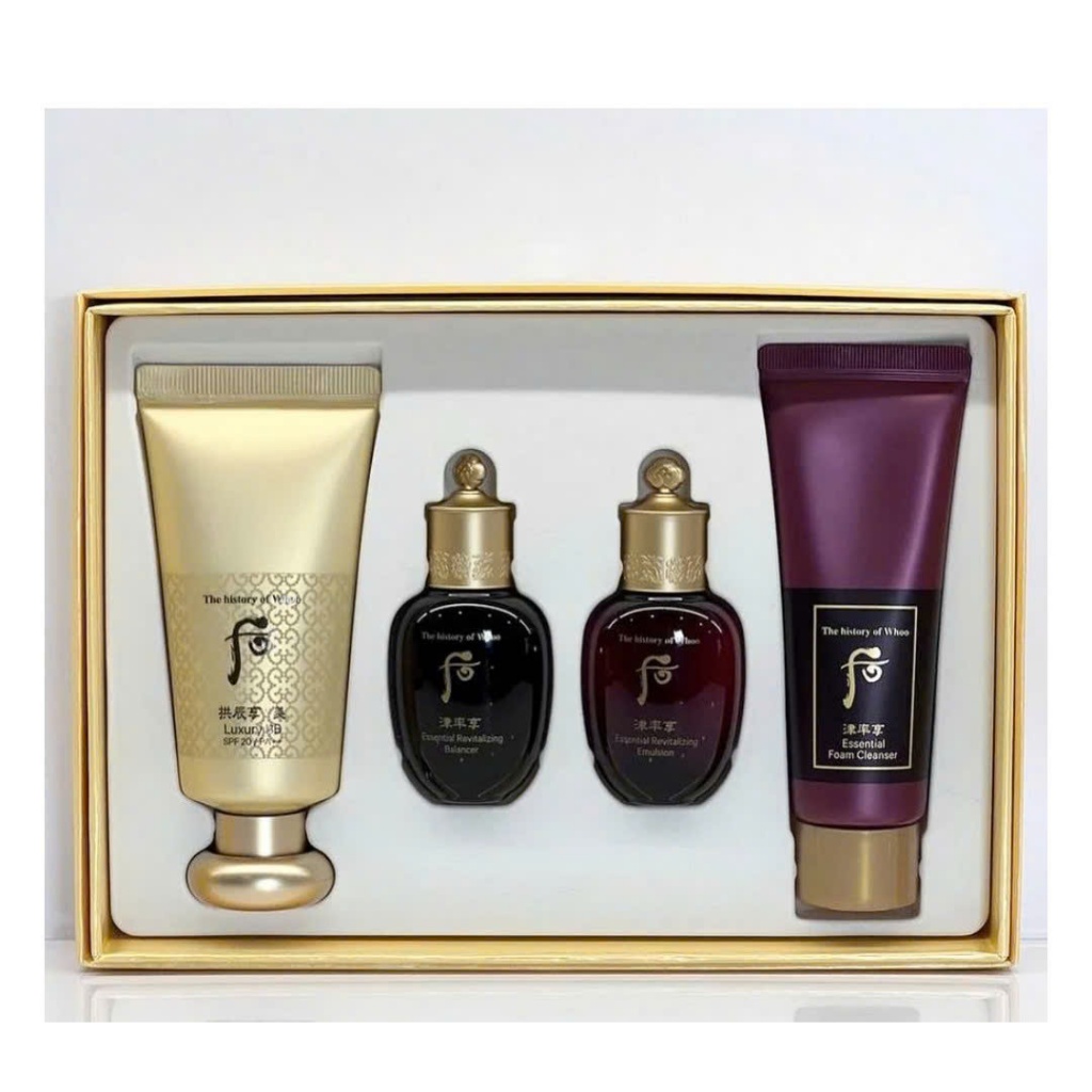 V158_ Set 4 chi tiết  kem BB Whoo vàng Gongjinhyang Luxury BB Special Set SPF20/PA++