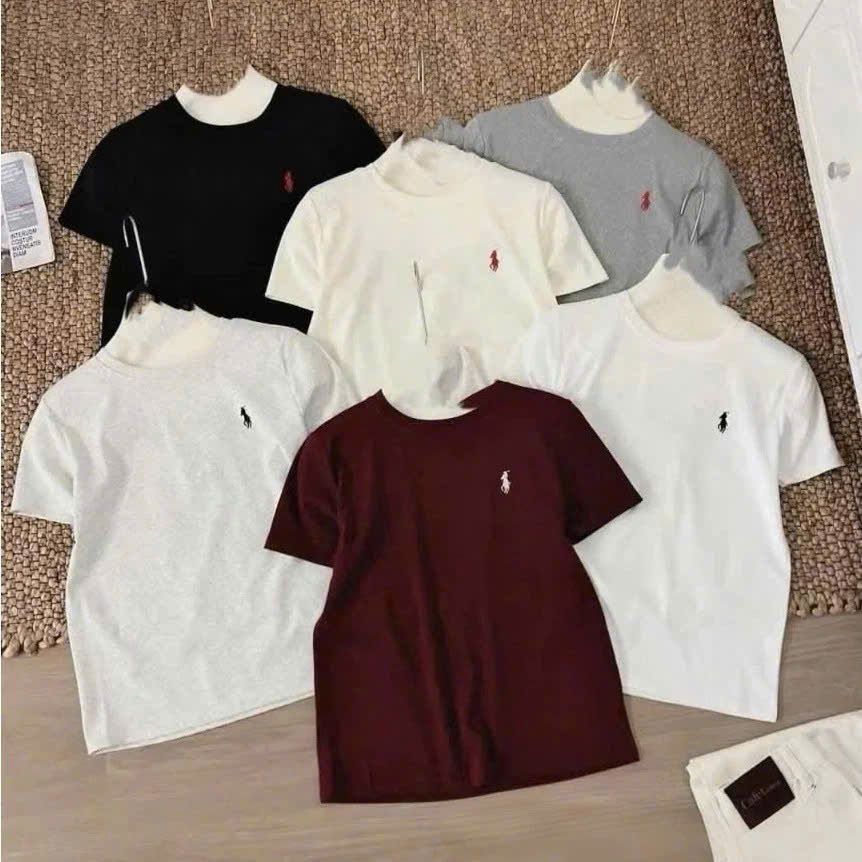Áo Thun Babytee Ôm Eo Tôn Dáng Basic In Ngựa Giả Thêu Phong Cách Hàn Quốc Siêu Đẹp