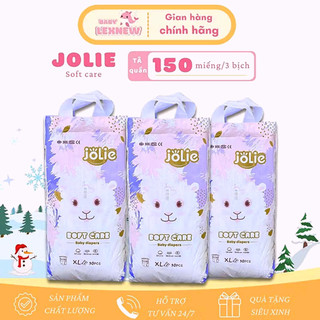 (4 bịch 200 miếng) Bỉm tã quần cho bé, hãng JOLIE mềm mỏng thấm hút nhanh an toàn, đủ size từ 6-24kg