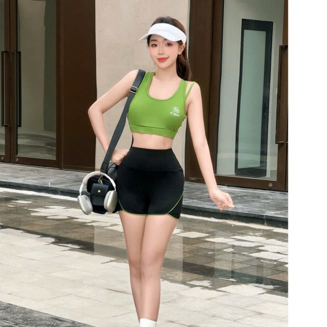 [Có size to 95kg]Bộ bra đùi thể thao TT06 tập gym, aerobic, funfit, chất thun co giãn siêu tôn dáng