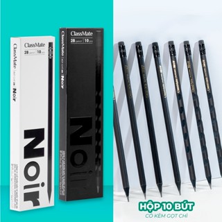 [Sỉ] 50 Hộp 10 Bút Chì 2B Định Vị Cao Cấp Classmate Không Dễ Gãy, Bút Chì Gỗ Đen Dễ Gọt Kèm Tẩy và Gọt Chì Màu Đậm