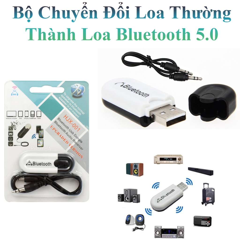 Bộ Chuyển Đổi Loa Thường Thành Loa Bluetooth 5.0 Hjx-001