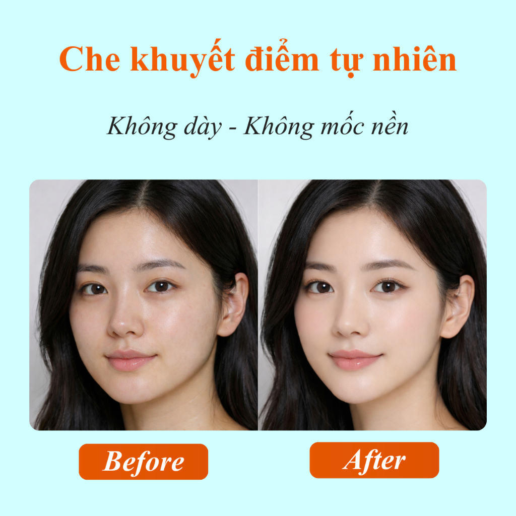 BB Cream 10ml Chuẩn Hàn – Che Phủ Đẹp Tự Nhiên, Mỏng Nhẹ, Không Bí, Không Mốc,allpeaU: