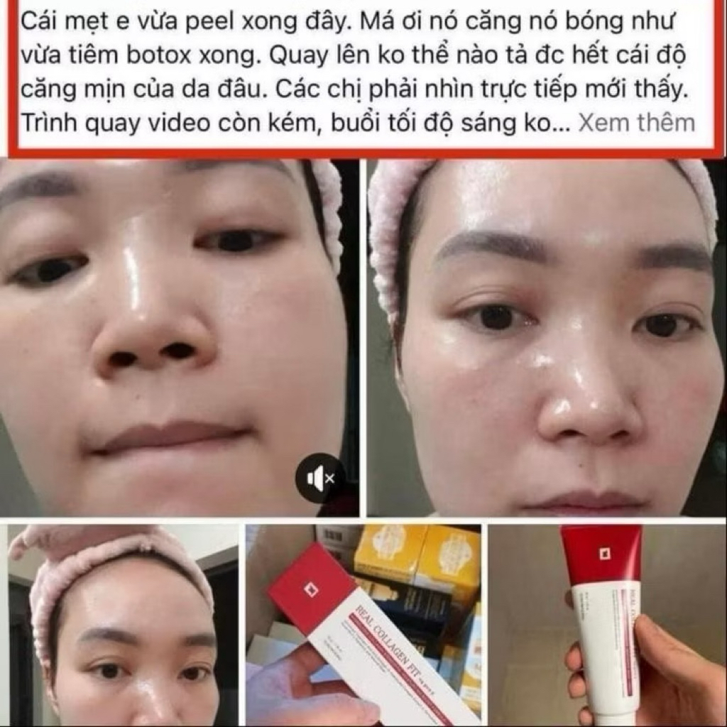Gel làm sạch d­ưỡng ẩm da TOSOWOONG Real Collagen Fit, 50ml/tuýp - hạn 2028 Hàn Quốc peel collagen tosowoong  IS238