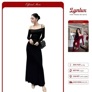 Đầm Thun Dài Trễ Vai Body Nữ Vải Ladong Co Giãn 4 Chiều – Váy Maxi Ôm Dáng Sang Chảnh Đi Tiệc Đi Chơi
