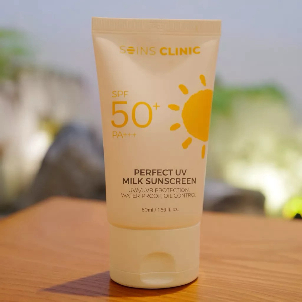 Kem chống nắng soins clinic perfect UV milk sunscreen 50ml - hạn 2028 Hàn Quốc IS25