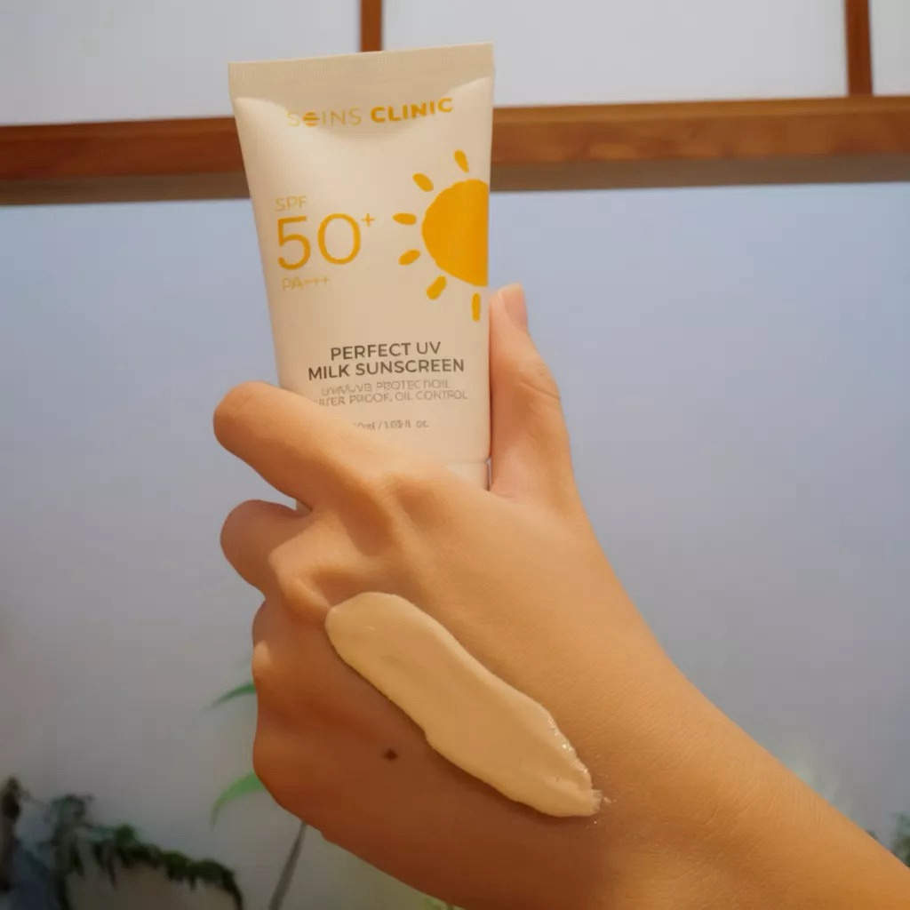 Kem chống nắng soins clinic perfect UV milk sunscreen 50ml - hạn 2028 Hàn Quốc IS25