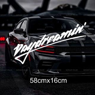 Tem kính lái chữ Daydreamin decal dán kính ô tô stance style JDM (TC005)