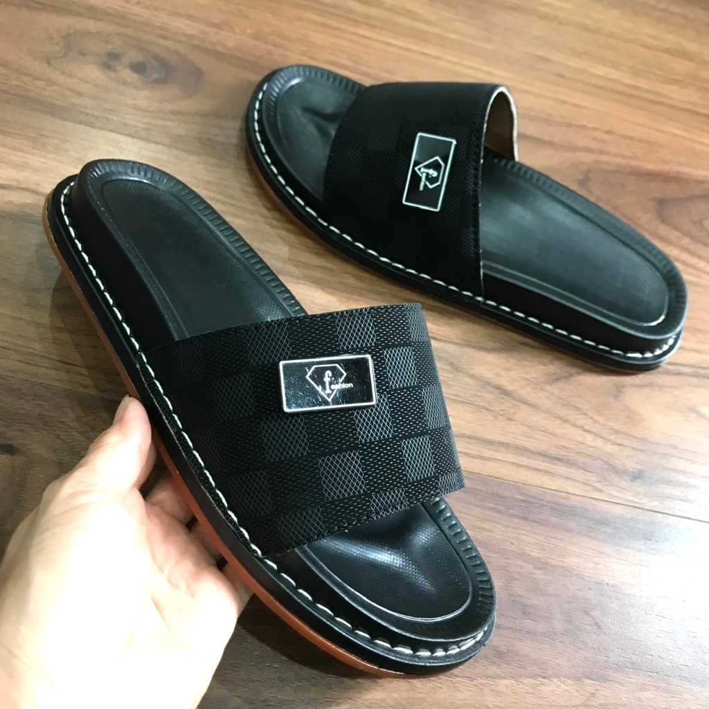 Dép Nam, Dép Da Nam Cao Cấp, Đế Kép Hai Lớp Khâu Chắc Bền Đẹp Êm Chân Chống Trơn, Dép Nam Trẻ Trung, Size 37-44