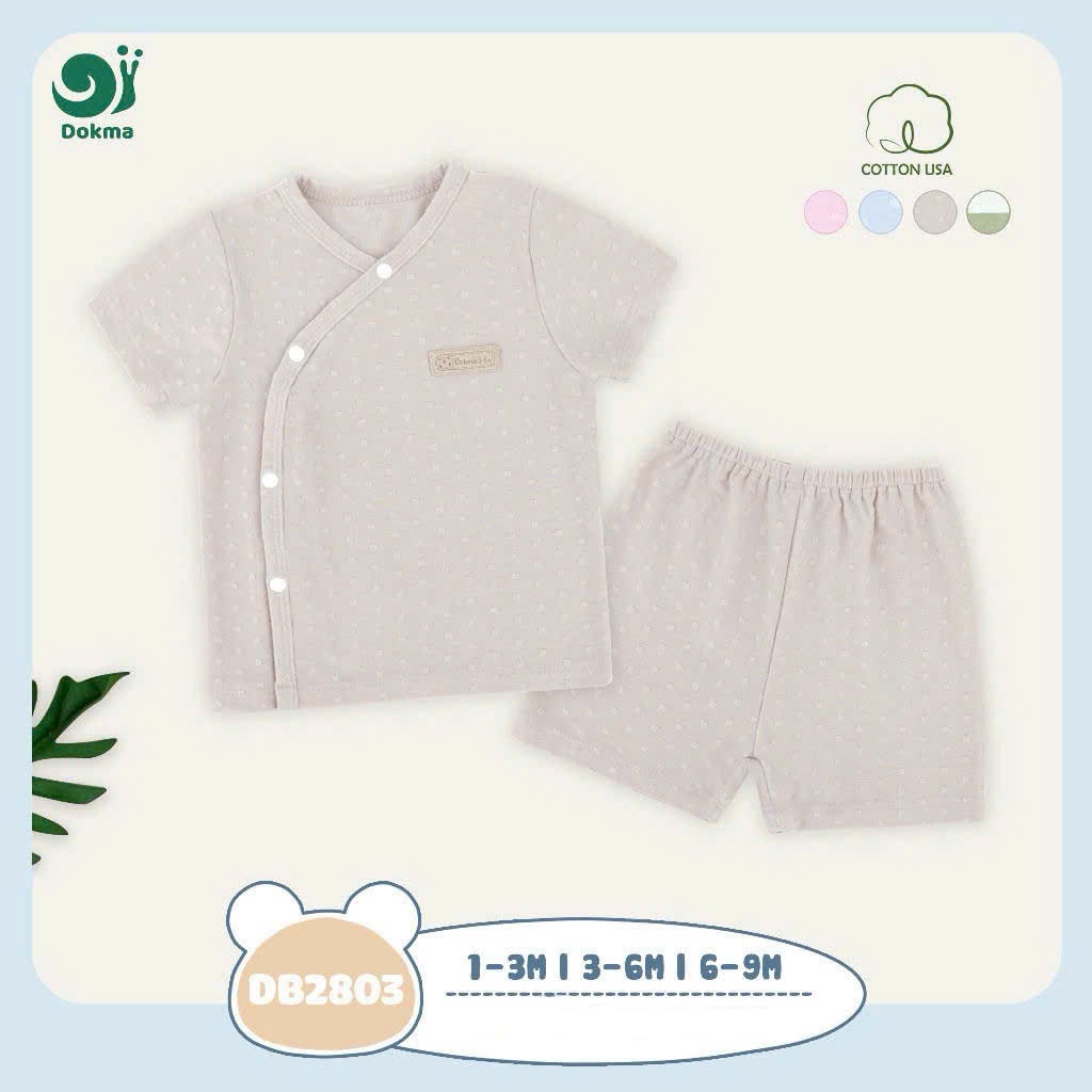 (4-9kg) Bộ Sơ Sinh Cộc Tay Dokma DB2005 DB2007 DB2008 DB2237 DB2760 DB2803 DB2887