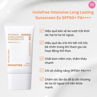 Kem chống nắng INNISFREE Intensive Long Lasting Sunscreen SPF50+ PA++++ 60 mL