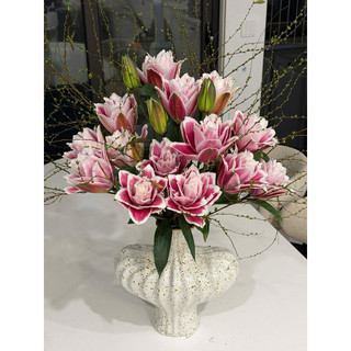 Bình cắm hoa trang trí dáng Đèn Lồng Trái Tim, Phệ gốm sứ Bát Tràng cao cấp cắm hoa xinh, decor trang trí nhà đẹp