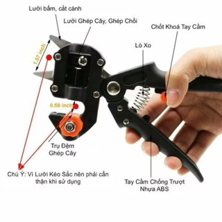 Kéo Ghép Cành Đa Năng - Chuyên Dụng Tặng 2 Lưỡi Cắt Và Trụ Đỡ Thay Thế