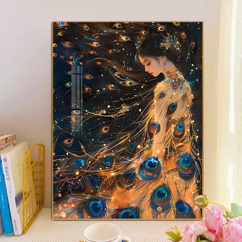 Tranh Treo Decor "Cô Gái Công" Tranh Decor - Tranh Treo Phòng khách, Tranh Treo phòng ngủ, Tranh tráng gương cao cấp