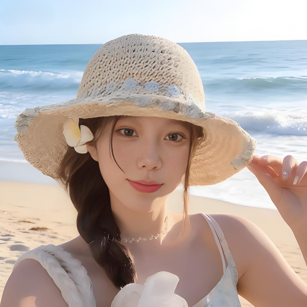 Mũ Lưỡi Trai Nón Lá Cỏ Raffia Chống Nắng Nữ Đi Biển Thoáng Khí