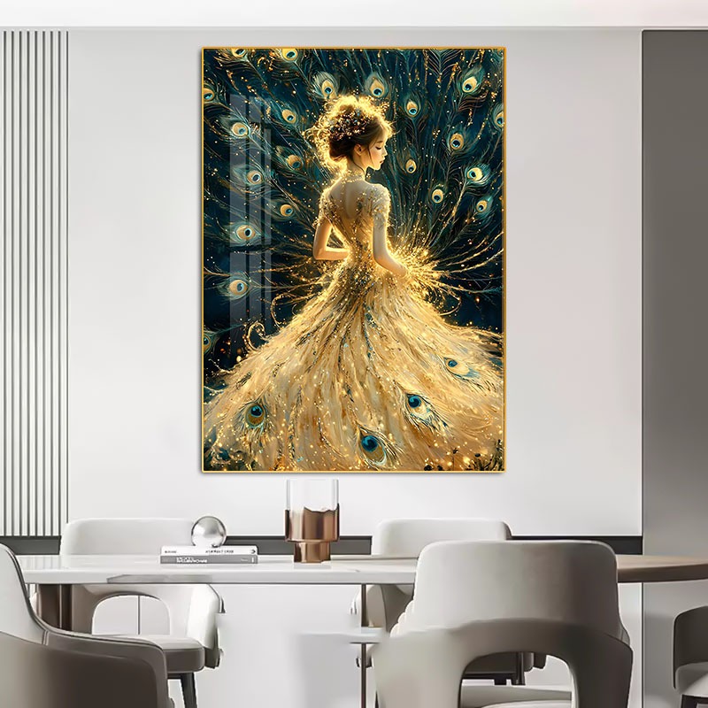 Tranh Treo Decor "Cô Gái Công" Tranh Decor - Tranh Treo Phòng khách, Tranh Treo phòng ngủ, Tranh tráng gương cao cấp