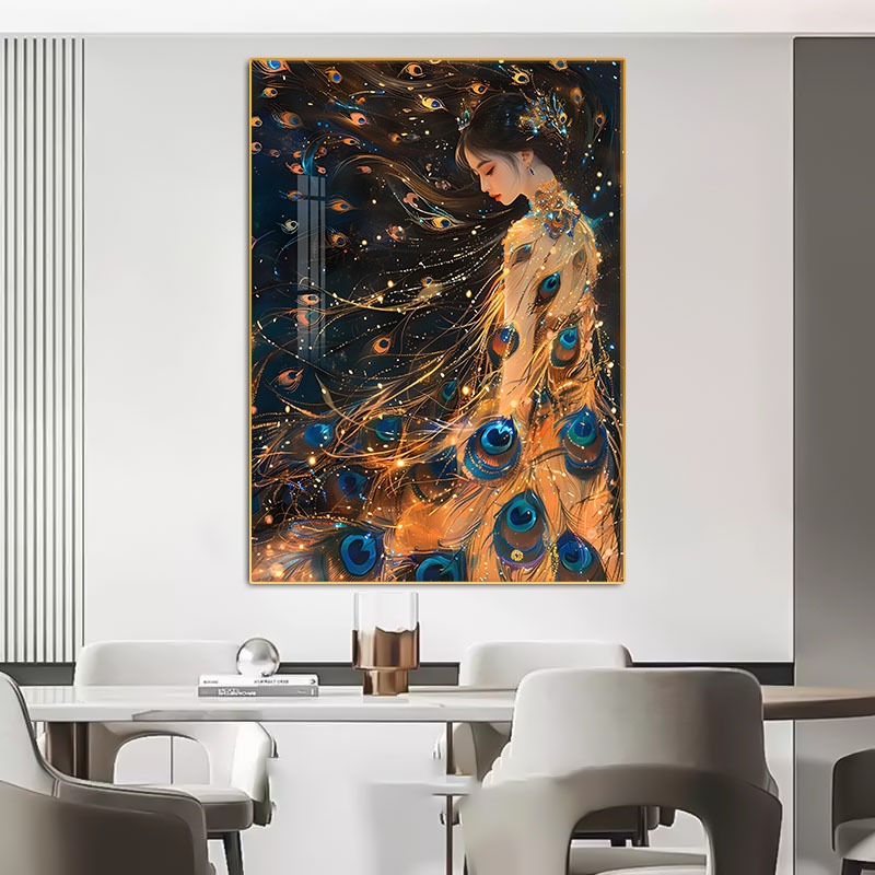 Tranh Treo Decor "Cô Gái Công" Tranh Decor - Tranh Treo Phòng khách, Tranh Treo phòng ngủ, Tranh tráng gương cao cấp