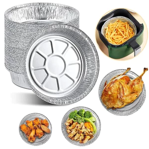 Combo 50 100 Khay Giấy Bạc Lót Nồi Chiên Không Dầu 22cm