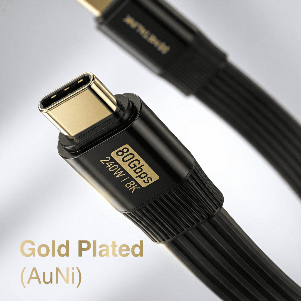 METALINK Cáp móc khoá USB4 V2.0 80Gbps 240W 8K 20cm | tương thích Thunderbolt 5,4,3 | MTC8-20