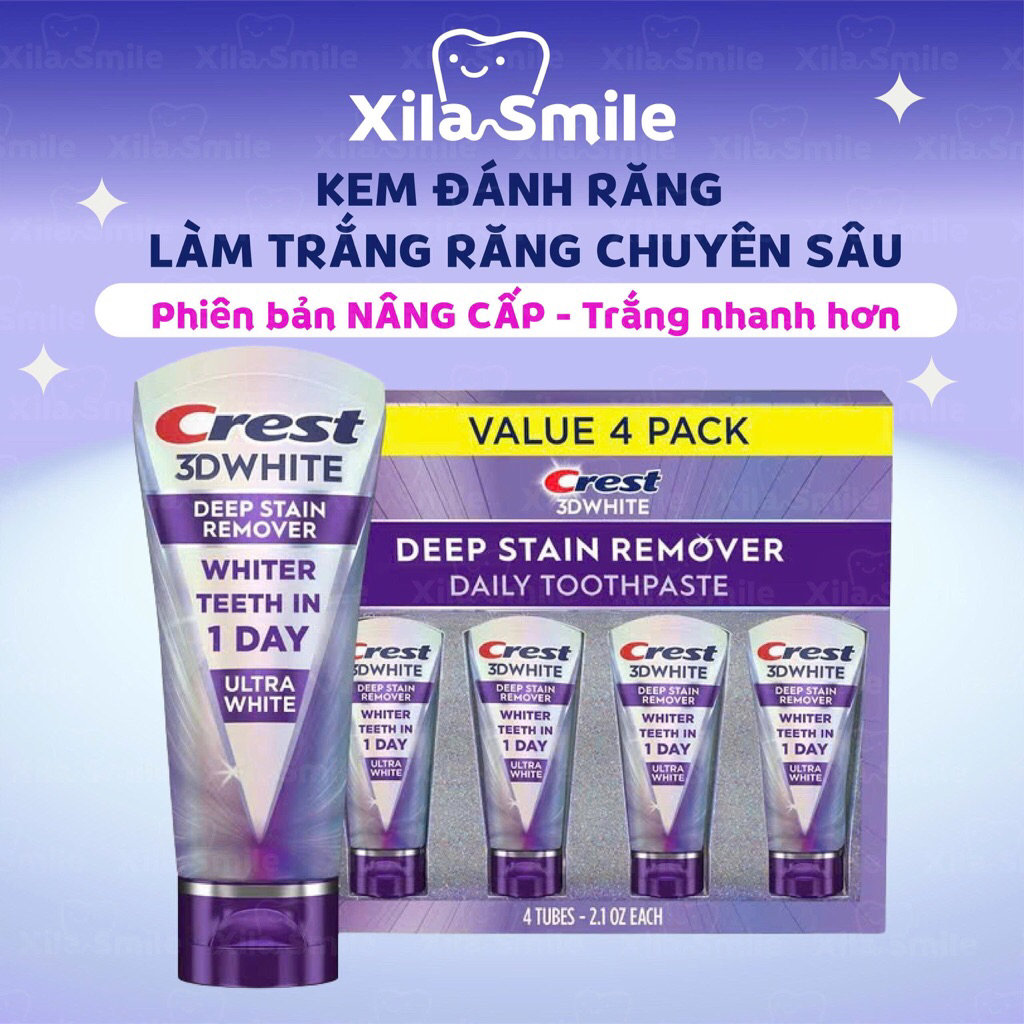 Kem đánh làm trắng răng Crest 3D White Brilliance Deep Stain Remover