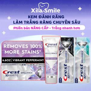 Kem đánh răng Crest 3D White Brilliance làm trắng răng vượt trội