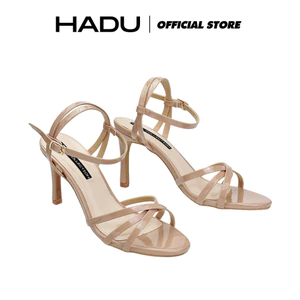 Giày Sandal Quai Rọ Cao Gót 8P OLIVIA HADU MM977 Da PU Cao Cấp Đế Cao Su TPR Chống Trượt BH 12T