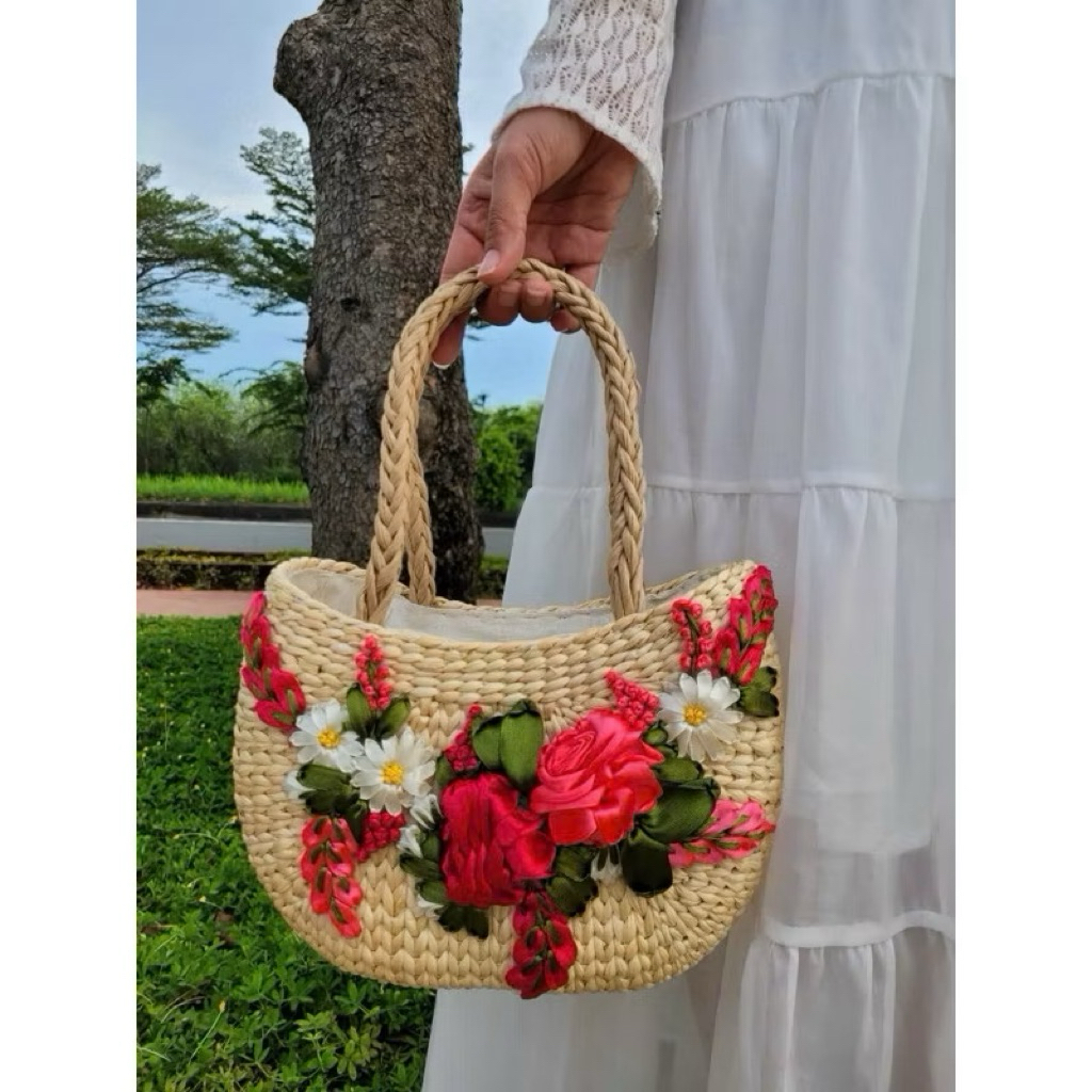 Kho sỉ túi cói - Túi lục bình chụp hình đi biển- Túi đi du lịch Vintage