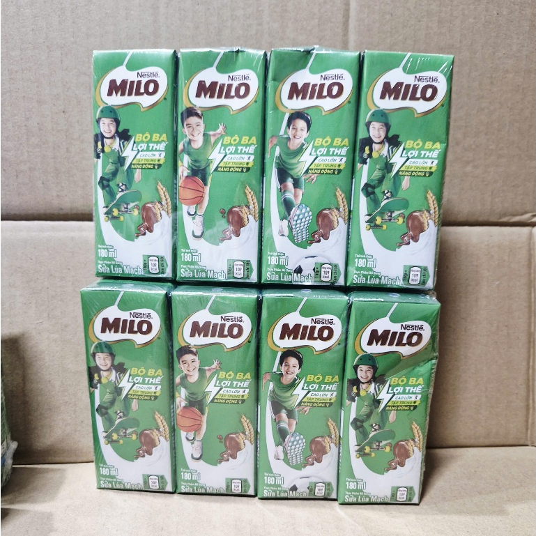 Combo 2 vỉ sữa MILO 180ml (8 hộp) date mới nhất