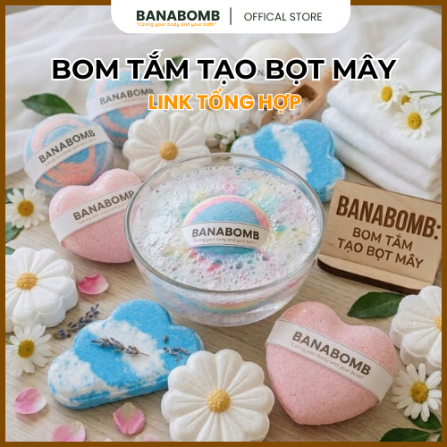 Bom Tắm Tạo Bọt Mây Bồn Tắm BANABOMB Dưỡng Da Mịn Màng Cho Cảm Giác Sang Trọng Thư Giãn