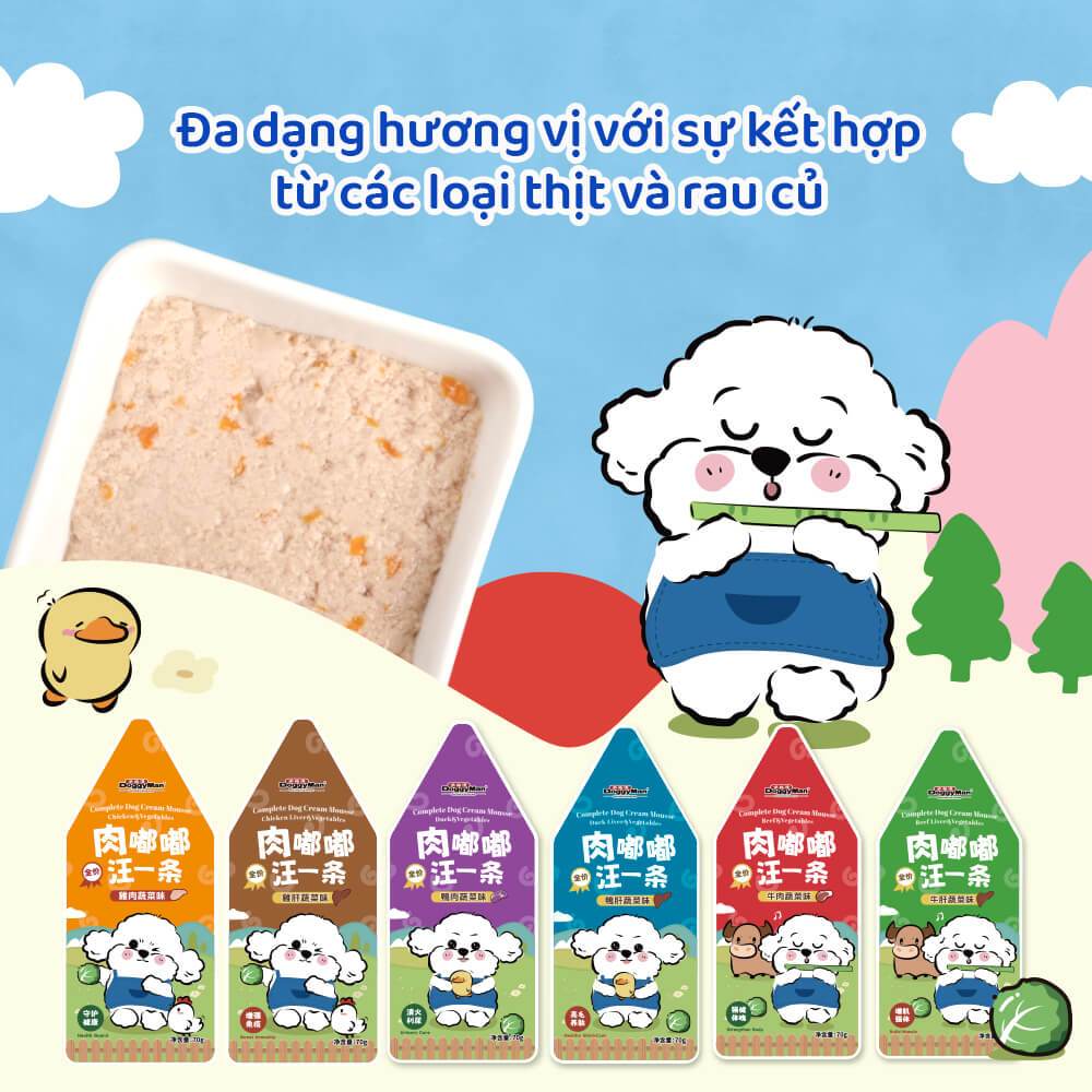 Pate Sốt Kem Cho Chó Doggyman Nhiều Vị Sánh Mịn Thơm Ngon Dễ Ăn, Hỗ Trợ Tiêu Hóa Khỏe Mạnh