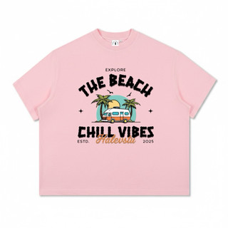 Áo thun Boxy Halev Brand The Truck Chill Vibes chất cotton Premium 260gsm Unisex nam nữ